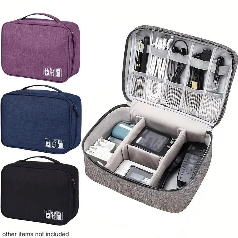 Tech Accessories Travel - حقيبة تنظيم الإلكترونيات للسفر مقاومة للماء،