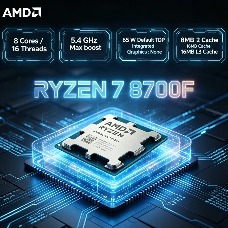 Amd Cpu Ryzen 7 - معالج AMD Ryzen 7 8700F بثمانية