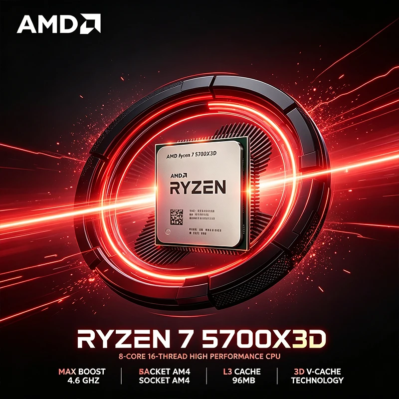 Amd Cpu Ryzen 7 - معالج AMD Ryzen 7 5700X3D للكمبيوتر