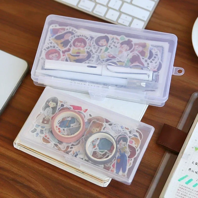 صندوق تخزين بلاستيكي شفاف مع غ - مراجعة Tech Accessories For Office Desk وسعره