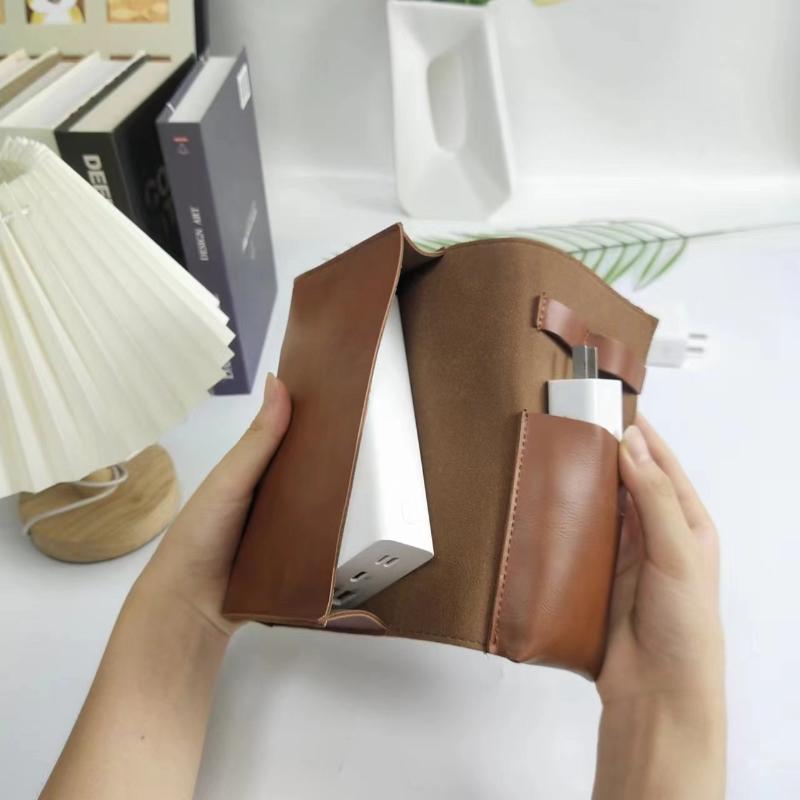 1 قطعة بو الجلود متعددة مقصورة - مراجعة Tech Accessories Travel Organizer Pouch وسعره