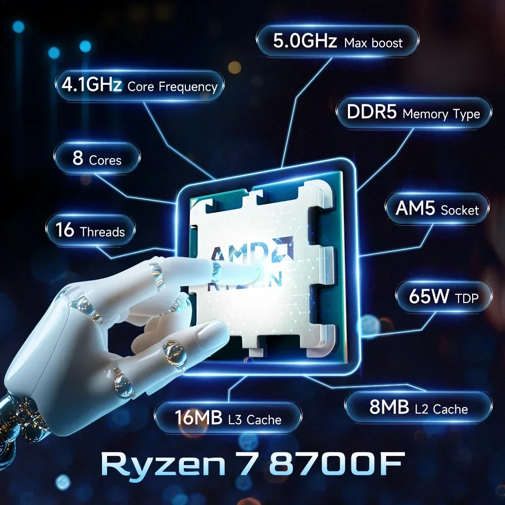 معالج AMD Ryzen 7 8700F الجديد - مراجعة Amd Cpu Ryzen 7 وسعره