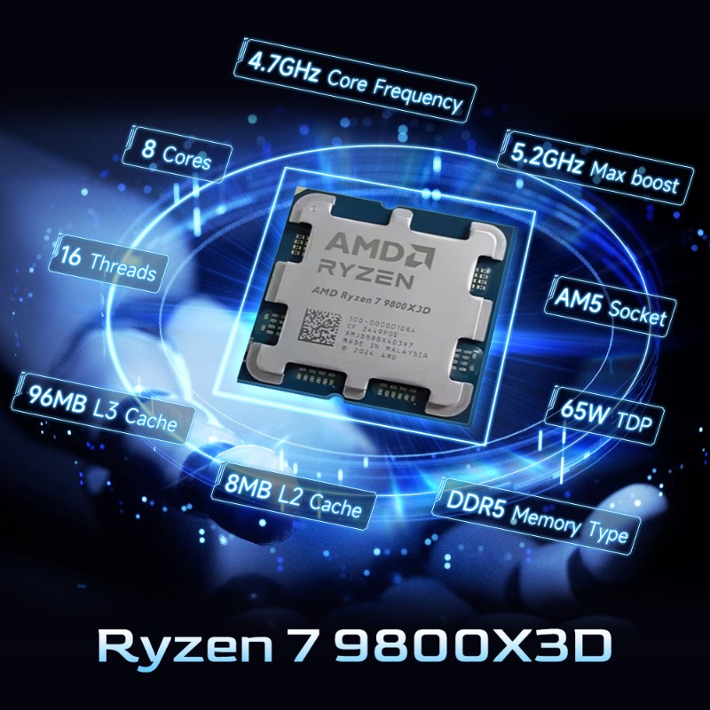 معالج AMD Ryzen 7 9800X3D X3D  - مراجعة Amd Cpu Ryzen 7 وسعره
