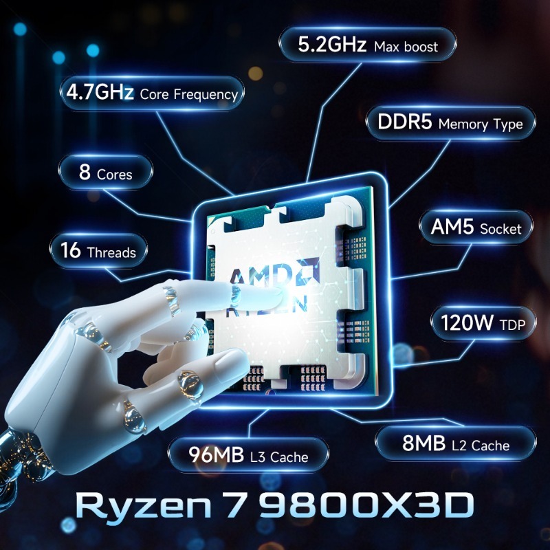 معالج AMD Ryzen 7 9800X3D X3D  - مراجعة Amd Cpu Ryzen 7 وسعره