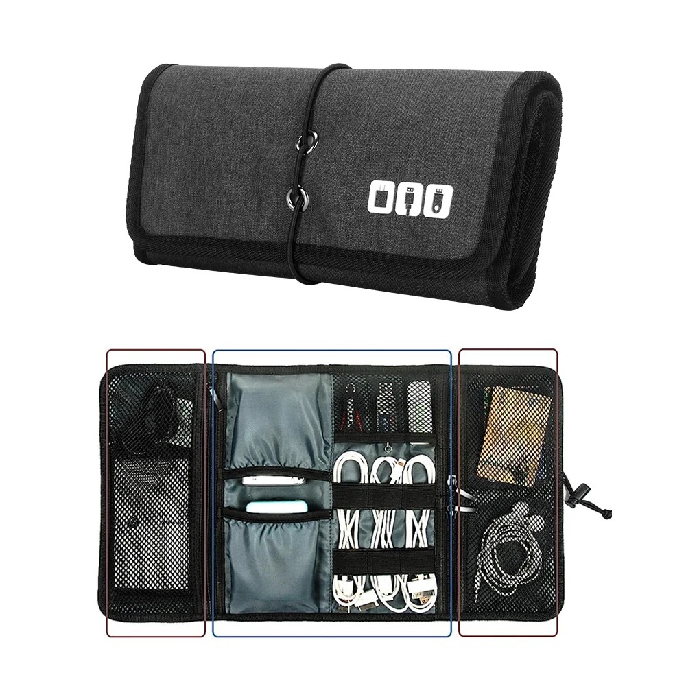 حقيبة سلك منظم إلكتروني، شاحن  - مراجعة Tech Accessories Travel Organizer Pouch وسعره